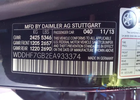 2014 Mercedes-Benz E 63 Amg S 4Matic z USA, uszkodzony, nr VIN WDDHF7GB2EA933374